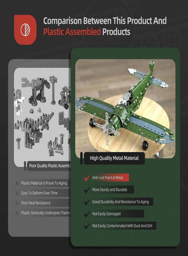 WATUDOU Model Airplane STEM Building Projects Toys - DIY Building STEM Projects Toys for Kids Boys Girls Ages 8-12-16, Assembly Science Kit Model Plane Birthday Gift Toys for Kids Boys 8 9 10 11 12 Years Old - Image 5